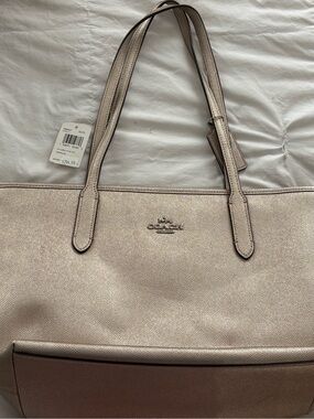 Coach Metallic Pinky Grey Bag